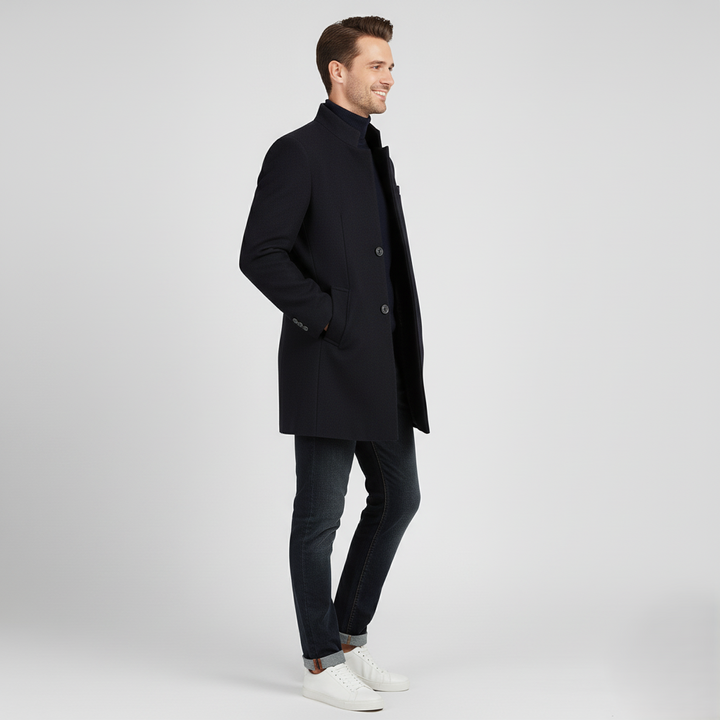 Den Graaf® | Kaasjmier-wollen heren trenchcoat