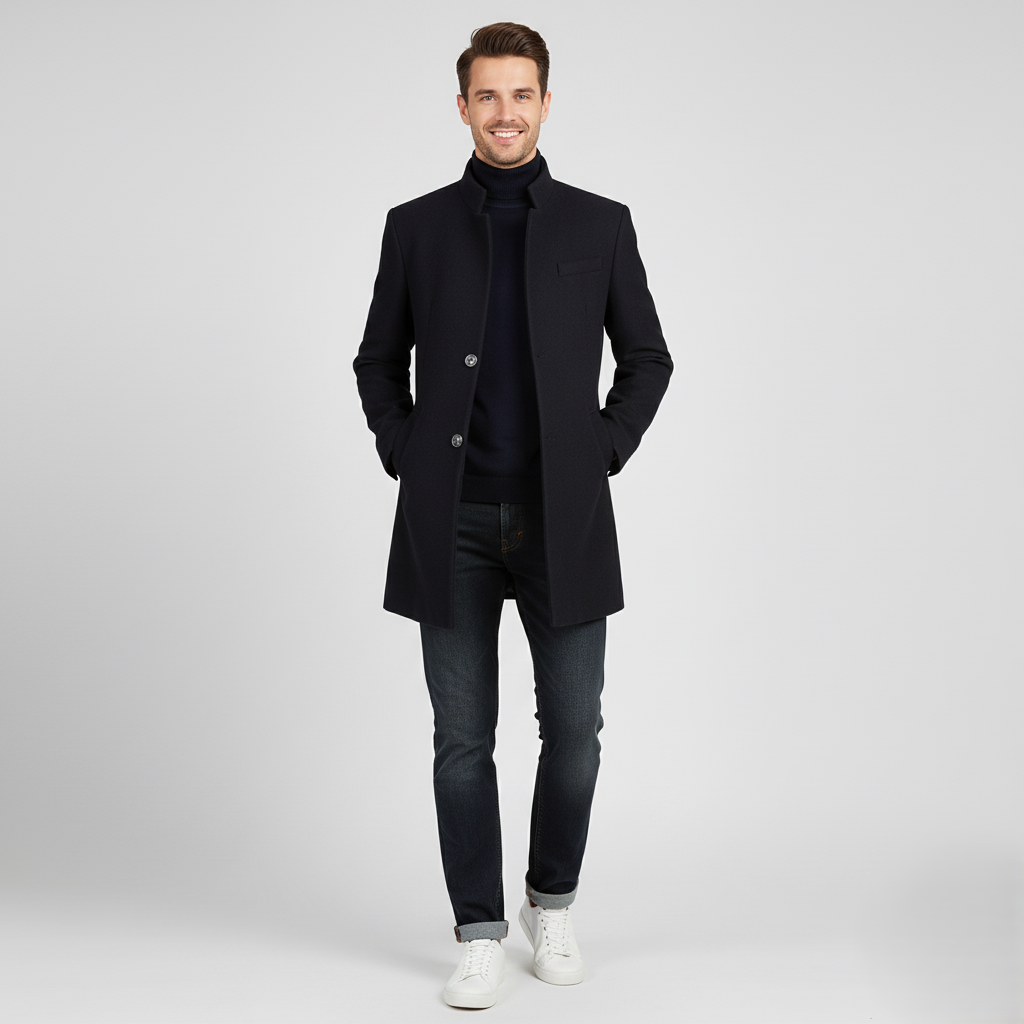 Den Graaf® | Kaasjmier-wollen heren trenchcoat