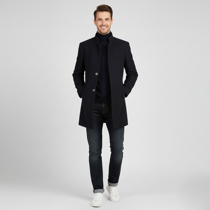 Den Graaf® | Kaasjmier-wollen heren trenchcoat