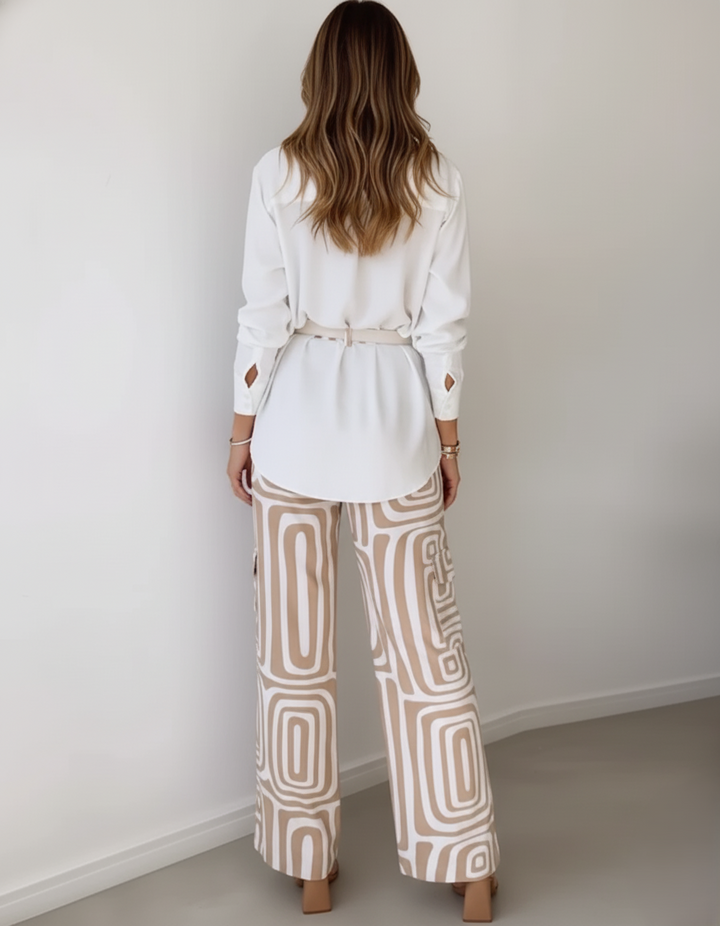 Den Graaf® | Kammay Stijlvolle Pantalon Set – Inclusief Blouse en Riem