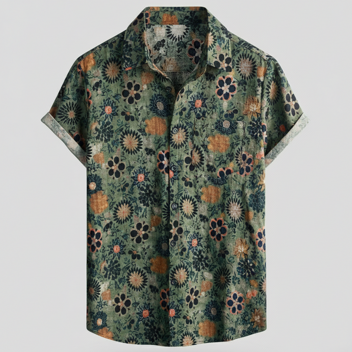 Den Graaf® | Katoenen Hawaii Overhemd met Korte Mouwen