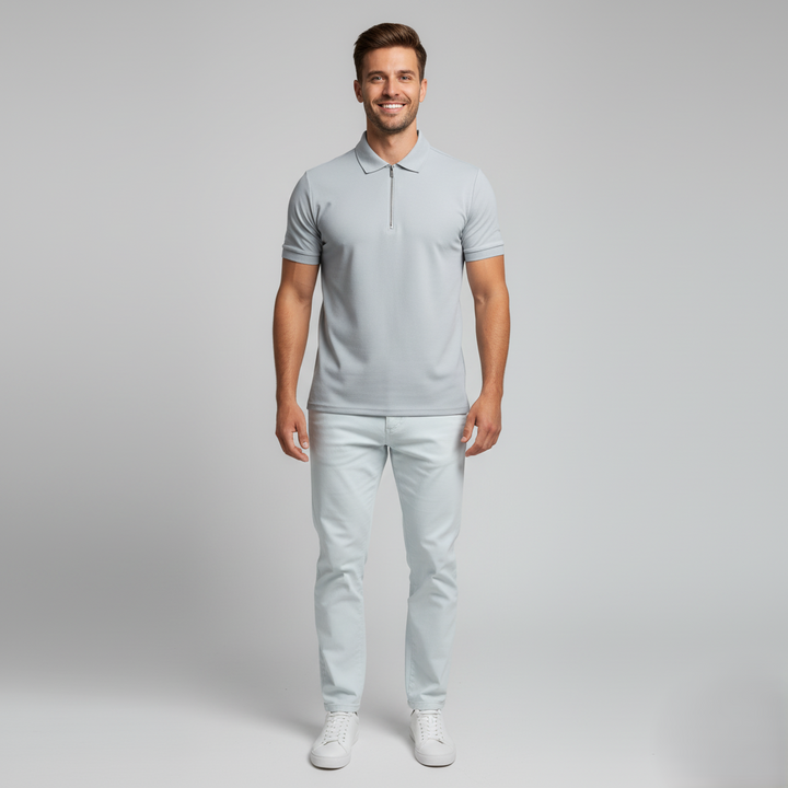 Den Graaf® | Klassieke Rits Polo Shirt