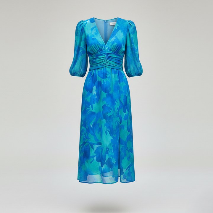 Den Graaf® | Kleurrijke V-hals Jurk