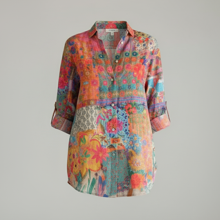 Den Graaf® | Kleurrijke blouse met speelse print