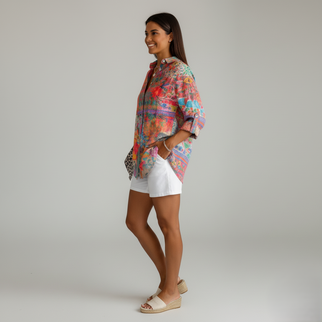 Den Graaf® | Kleurrijke blouse met speelse print