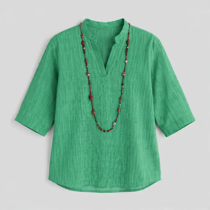 Den Graaf® | Linnen blouse met relaxte elegantie