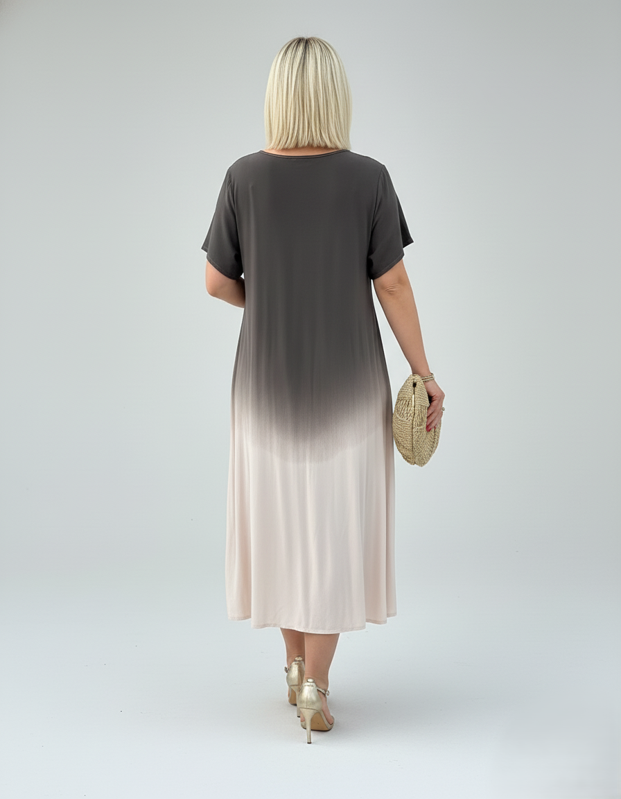 Den Graaf® | Losvallende jurk met zachte overgang in kleur