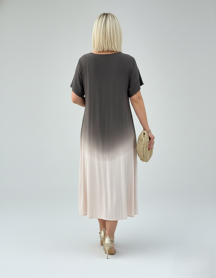 Den Graaf® | Losvallende jurk met zachte overgang in kleur