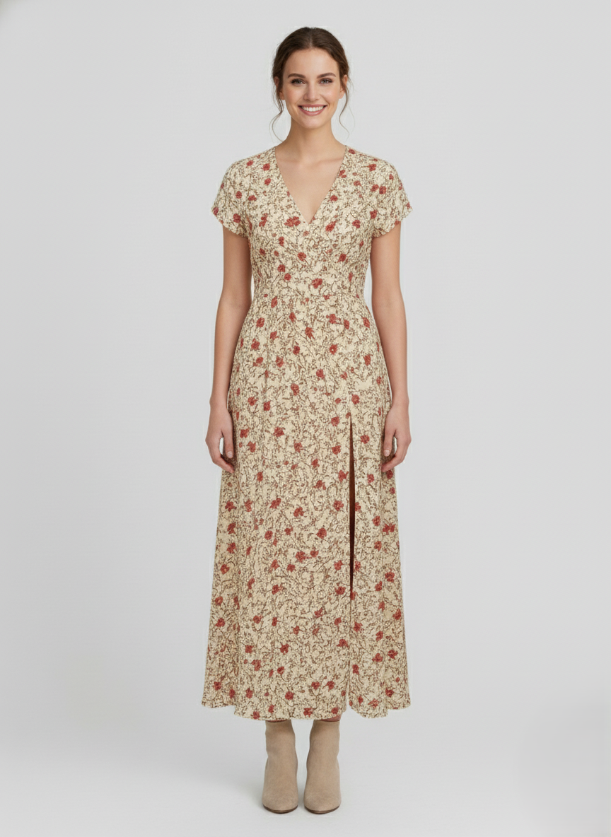 Den Graaf® | Luchtige boho maxi-jurk met bijpassende riem