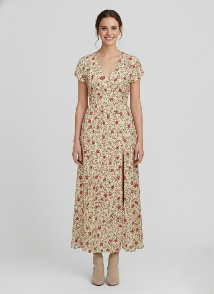 Den Graaf® | Luchtige boho maxi-jurk met bijpassende riem