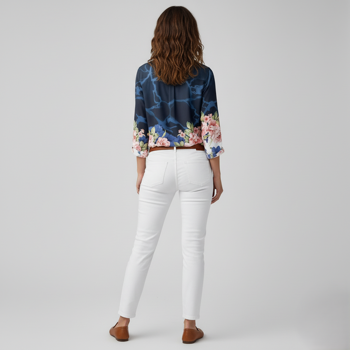 Den Graaf® | MODIEUS BEDRUKTE BLOUSE