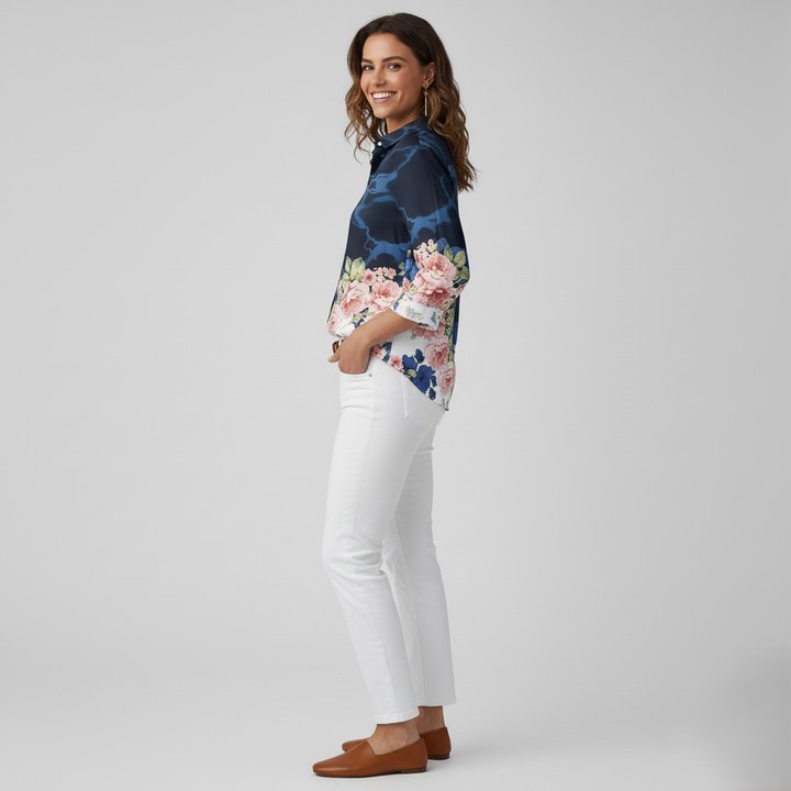 Den Graaf® | MODIEUS BEDRUKTE BLOUSE