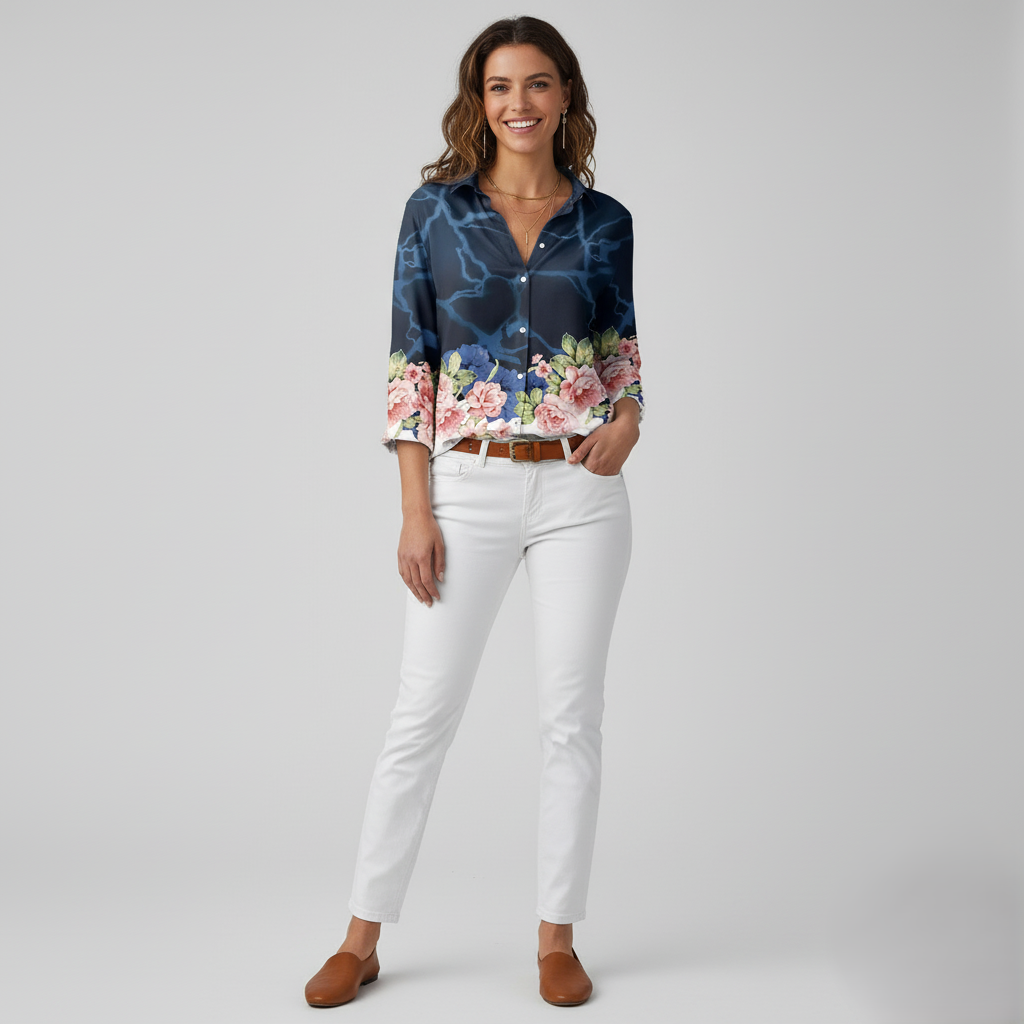 Den Graaf® | MODIEUS BEDRUKTE BLOUSE