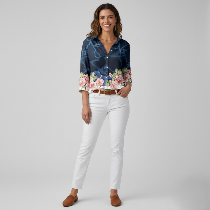 Den Graaf® | MODIEUS BEDRUKTE BLOUSE