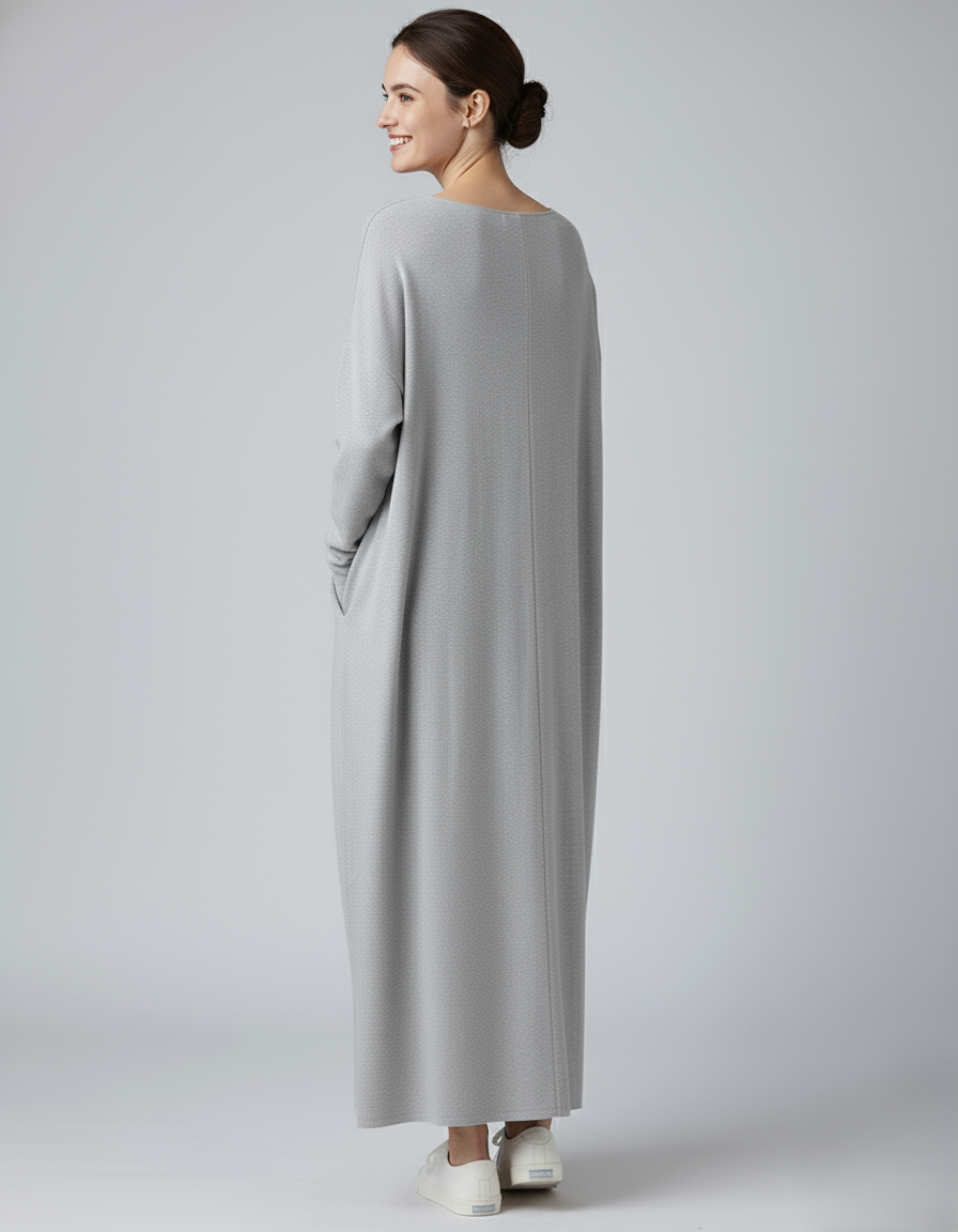 Den Graaf® | Modieuze Lange Mouwen V-hals Jurk