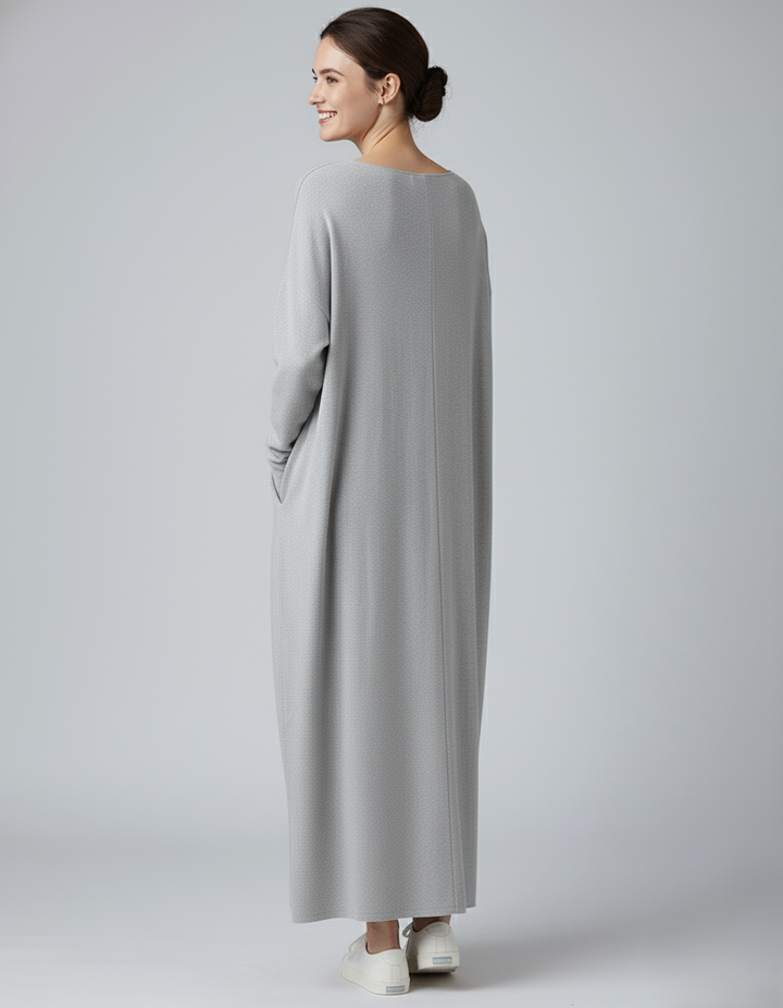 Den Graaf® | Modieuze Lange Mouwen V-hals Jurk