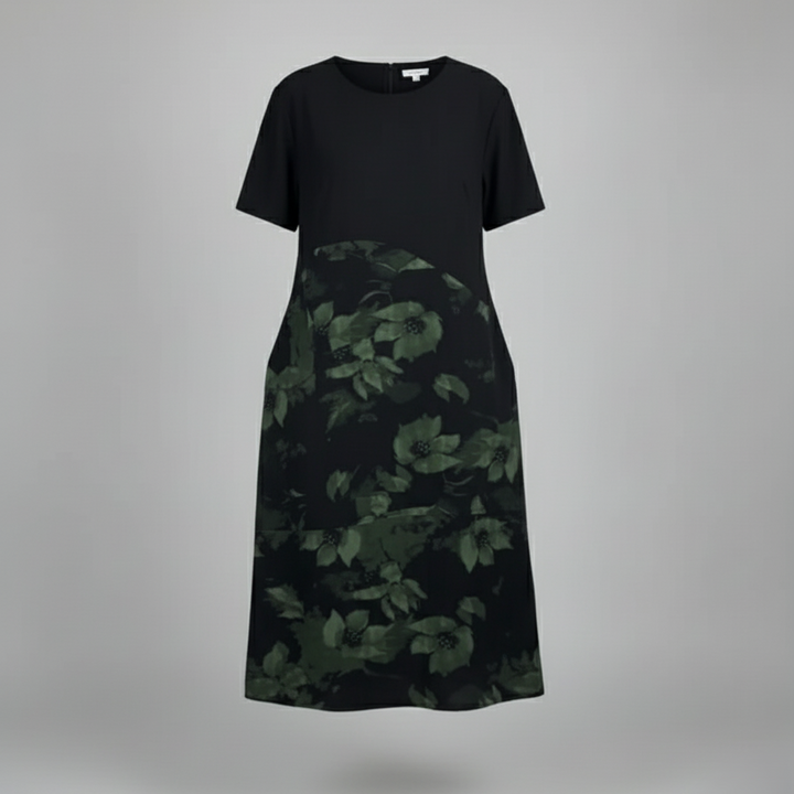 Den Graaf® | Patchworkjurk met Ronde Halslijn en Bloemenprint