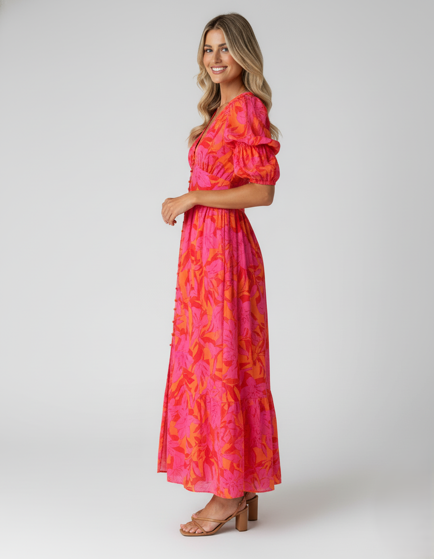 Den Graaf® | ROSE ROOD MAXI DRESS