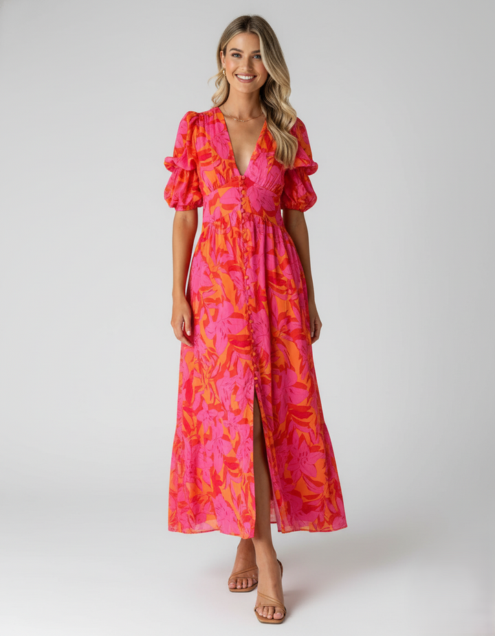 Den Graaf® | ROSE ROOD MAXI DRESS