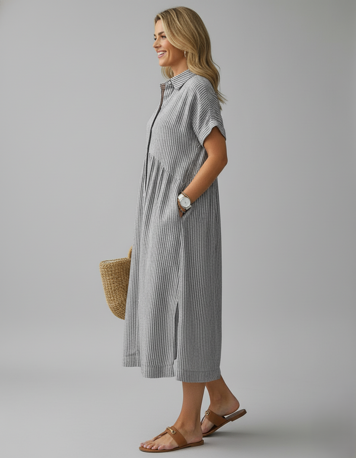 Den Graaf® | STIJLVOLLE GESTREEPTE JURK