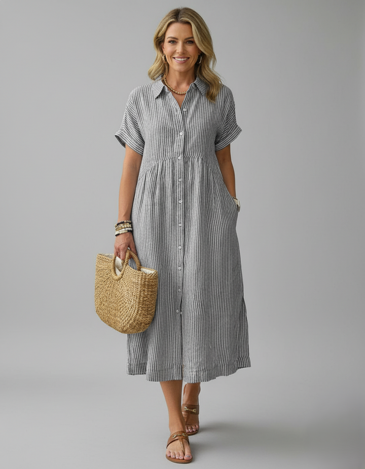 Den Graaf® | STIJLVOLLE GESTREEPTE JURK