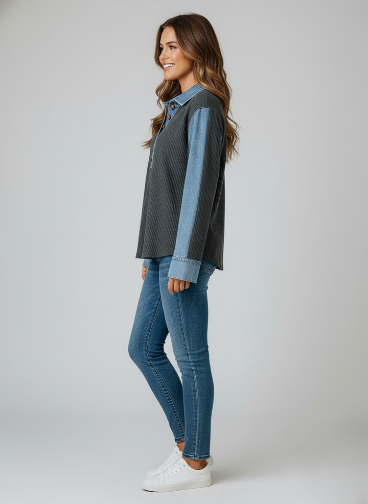 Den Graaf® | Stijlvolle Kleurblok Trui