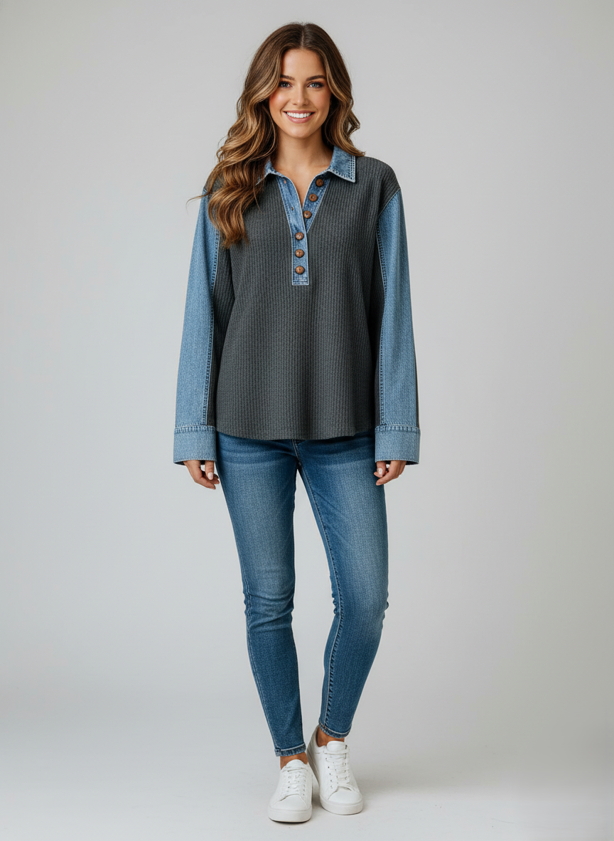 Den Graaf® | Stijlvolle Kleurblok Trui