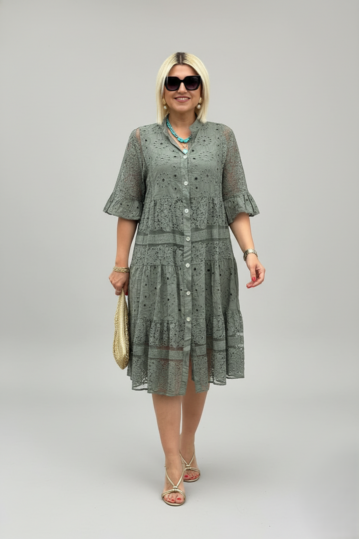 Den Graaf® | Tijdloze jurk met verfijnde details