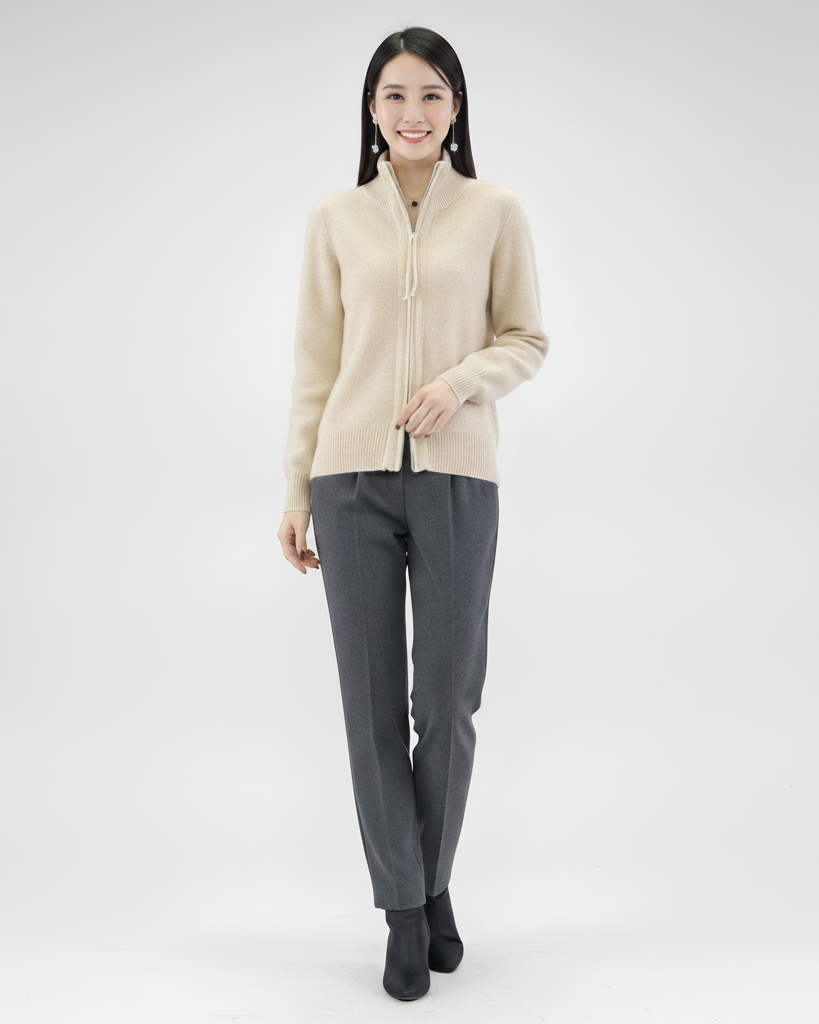 Den Graaf® | Vest met kasjmier ritssluitingVest met kasjmier ritssluiting