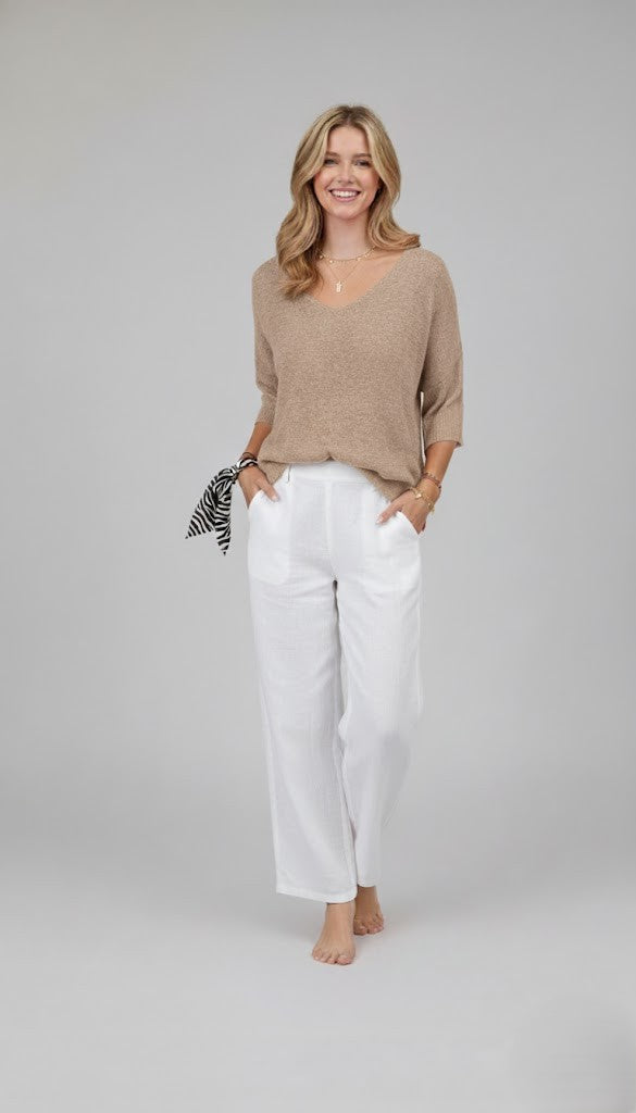 Den Graaf® | Gebreide top met V-hals