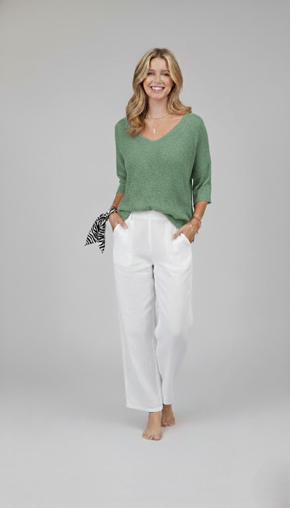 Den Graaf® | Gebreide top met V-hals